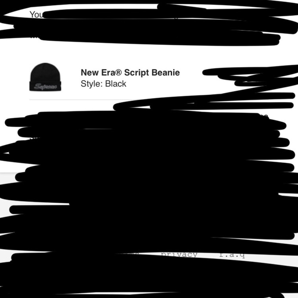 Supreme new era®️ script beanie [black]